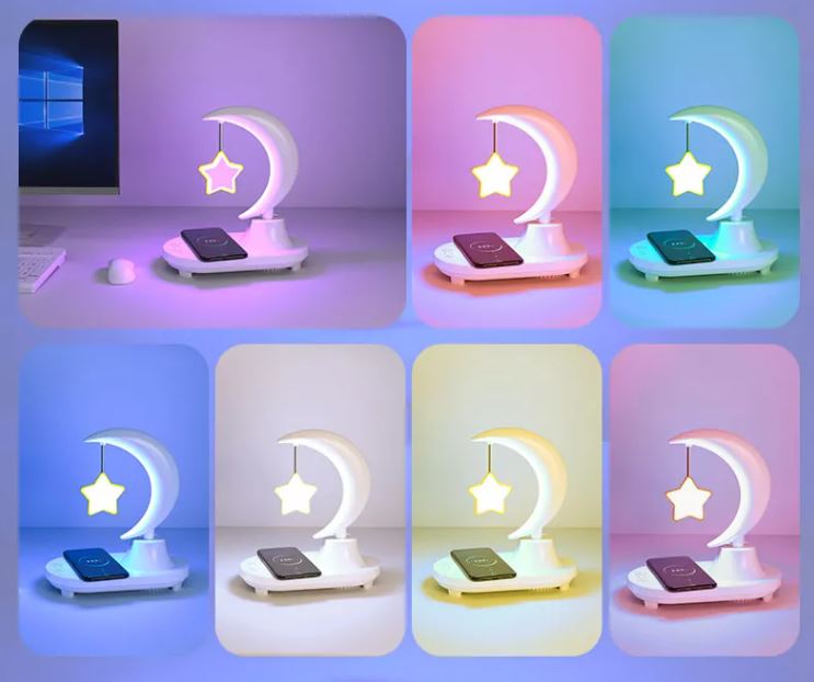 Næturljós með símahleðslutæki falleg 