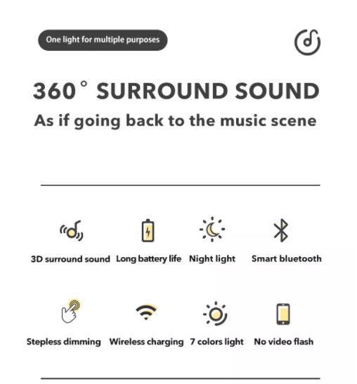 Næturljós með símahleðslutæki falleg 