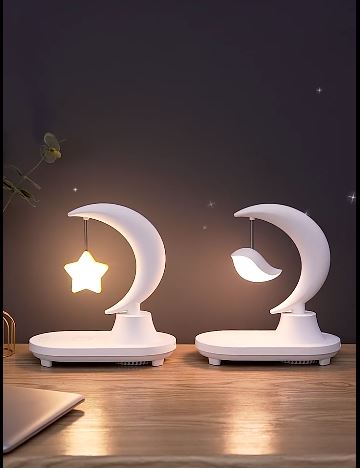 Næturljós með símahleðslutæki falleg 